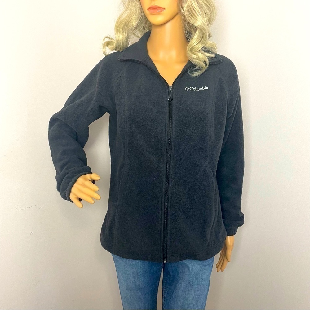 Columbia Fleece Zip-Up Sweatshirt  Size: Small Color Black